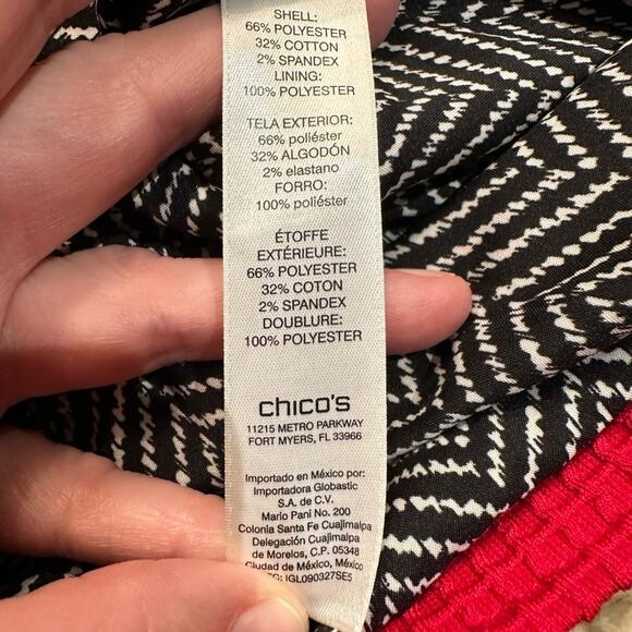 Chico's Womens 0 Petite Red Moto Style Full Zip Jacket Waffle Weave - Picture 6 of 6